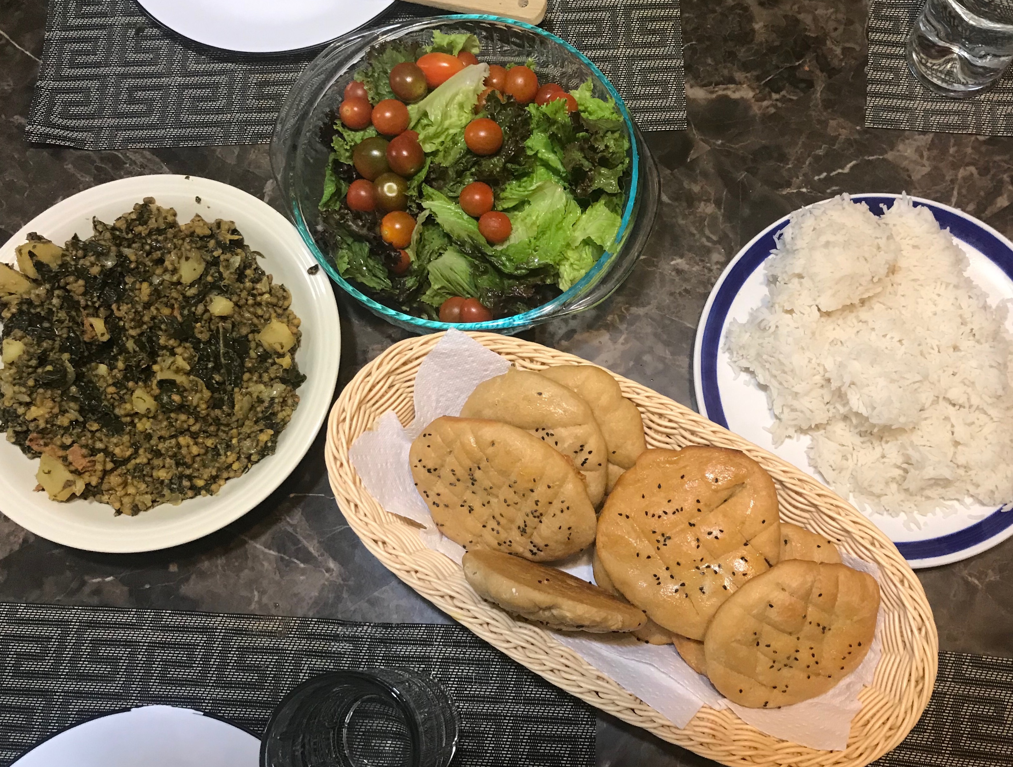 Fresh bread & veggies